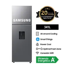 SAMSUNG - Refrigeradora 341Lt All Around Cooling Plateado Samsung RT35DG5720S9PE
