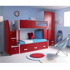 DMUEBLES - CAMAROTE MALLIN 1 PLAZA CON ROPERO Y CAMA NIDO