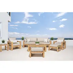 DMUEBLES - SALA TERRAZA ELY XL 3-1-1 + 2 BANCAS + MESITA DE CENTRO
