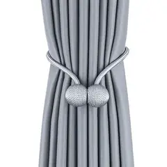 SALA FABULOSA - Sujetadores imantados de cortina x 2 piezas - Plateado