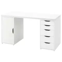 MUEBLES CRISOSTOMO - Escritorio de Melamina Blanco 140cm