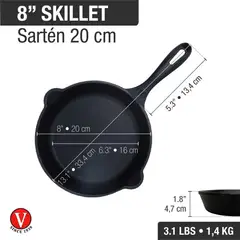 VICTORIA - Sartén Hierro Fundido 20 cm (8") Esmaltado 55145013