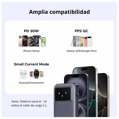UGREEN - Power Bank Ugreen 10000mah Carga Rapida 30W Con Cable Integrado