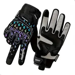 GENERICO - GUANTE PARA MOTO MADMOTOR NEGRO TORNASOL TALLA L
