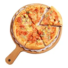 INSPIRA - Tabla Redonda de Madera con Mango para Pizza