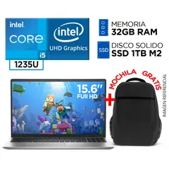 DELL - Laptop Intel Core i5 1235U 32GB 1TB INSPIRON 15 12va Gen 15.6 FULL HD IPS + MOCHILA