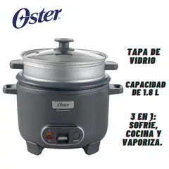 OSTER - Olla Arrocera CKSTRC10DFSKE 1,8 L Vaporera Función de Sofrito