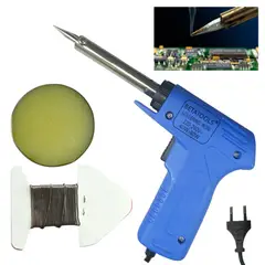 OEM - Cautín Tipo Pistola con Pasta Flux y Estaño  Kit de Soldadura