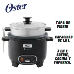 OSTER - Olla Arrocera Oster CKSTRC10DFBLK 1,8 L Vaporera Función de Sofrito