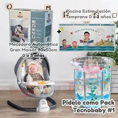 TECNOBABY CON MATEO - Mecedora Gran Moisés y Piscina