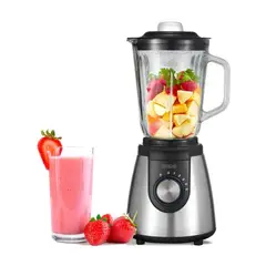 WHITELINE - Licuadora 1.5L Vaso de Vidrio 5 velocidades 600W