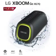 LG - Parlante Portátil Bluetooth XBOOM Go XG7 Negro