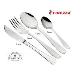 FINEZZA - Set de Cubiertos 24 Piezas Acero Inoxidable Modelo 680