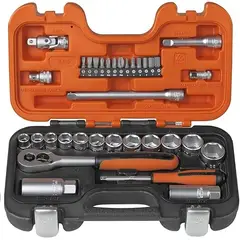 BAHCO - Juego de vasos de 3/8" con puntas de 1/4" - 34 piezas S330