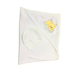 EUBEBE - Toalla Con Capucha Para Bebe color blanco