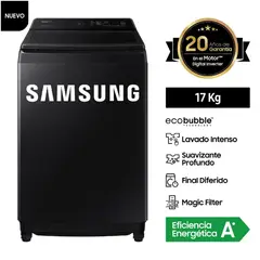 SAMSUNG - LAVADORA ECOBUBBLE 17KG WA17CG6441BVPE Negro