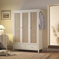 R&R MUEBLES - Ropero Vintage Mumnu Blanco 3 Puertas