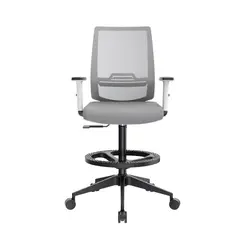 OFIDEAS - Silla Cajero Ergonómica Con Apoyabrazos Think Gris Nylon