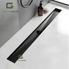 GENERICO - SUMIDERO REVERSIBLE ACERO SUS 304 DE 8X80CM NEGRO