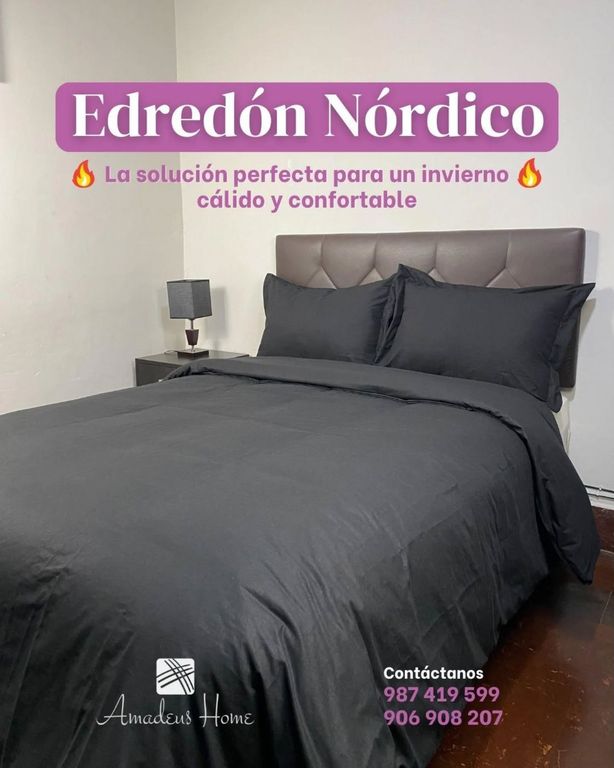 Juego de Plumón de cama 2 plazas con Funda Duvet ¡Hipoalergénico!