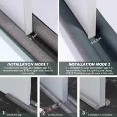 GENERICO - Pack de 2 Burlete Espuma Protector Puerta Bloqueador Polvo Suciedad