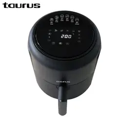 TAURUS - Freidora De Aire Digita 2.6 Lts Mod. Black Fryer 1000W