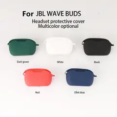 GENERICO - Funda para audifonos jbl wave buds de silicona color rojo