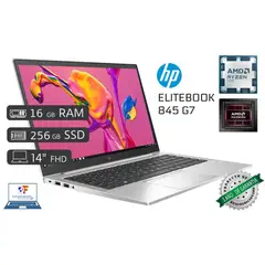 HP - Laptop EliteBook 845 G7 AMD Ryzen 5 PRo 4650u 16GB RAM 256GB SSD Reacondicionado 1 Año Garantía