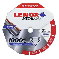 LENOX - Disco Diamantado Metalmax 7" x 7 / 8" Corte Metal  - pack x 2 unid