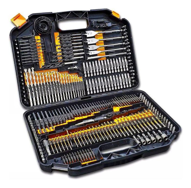 Maletín De 246 Puntas De Taladro Brocas Y Dados