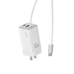 USAMS - Cargador celular 65W USAMS+Cable Type-C+Puertos USB+Type-C