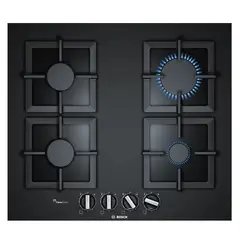BOSCH - Cocina PPP6A6B20 Empotrable a Gas 60 cm Vidrio Templado Negro