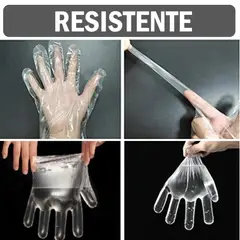 GENERICO - Pack x90 Guantes transparente para preparación de alimentos y limpieza