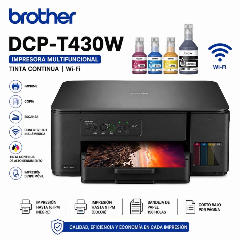 Impresora Brother DCP-T430W Multifuncional Wifi