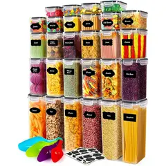 U BUY - Juego De 28 Recipientes Herméticos Almacenamiento Contenedor