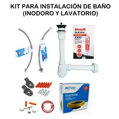 METUSA - KIT PARA INSTALACIÓN DE BAÑO (INODORO Y LAVATORIO)