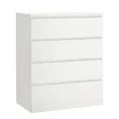 Pelikano - Comoda Melamina Blanco Oris 4 cajones 100cm