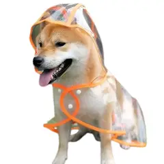 GENERICO - CAPA Impermeable de Lluvia para Mascotas Talla 7 Naranja