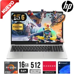 HP - Laptop 255 G10. RYZEN 7 7730U. 15.6" FHD. RAM 16GB . SSD 512GB . W11 PRO