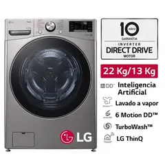 LG - Lavaseca 2213kg AI DD Carga Frontal Plateada LG WD22VV2S6R