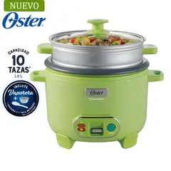 OSTER - Olla Arrocera Oster 1.8L 3 en 1 Función de Sofrito Vaporera Verde