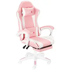 VIDITA - Silla Gamer GX2000 Reclinable Profesional con Reposapiés-Rosado