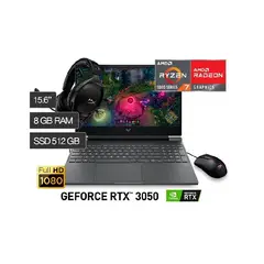 HP - Laptop Victus Gaming 15-FB0126LA AMD Ryzen7-5800H 15.6" 8GB RAM 512GB SSD RTX3050-4GB WINDOWS 11