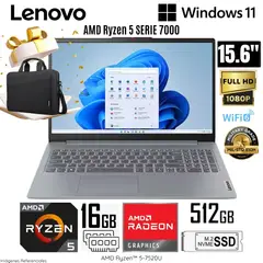 LENOVO - Laptop Lenovo IdeaPad Slim 3 AMD Ryzen 5 7520U 16GB RAM 512GB SSD 15.6"  FHD 82XQ00N6LM + Maletín