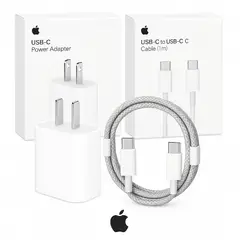 APPLE - Cargador  20w + Cable USB-C a C iPhone ( Trenzado)