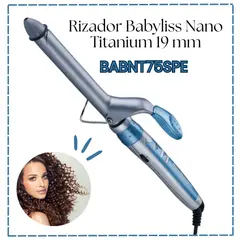 Babyliss Pro - Rizador de Cabello Babyliss Pro Nano Titanium 19 mm BABNT75SPE