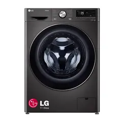 LG - Lavadora LG 11 KG Carga Frontal con AI DD y ThinQ WM11BVC3S6 Negro Acero
