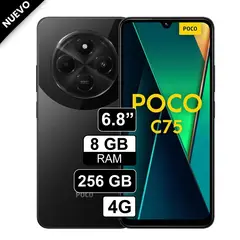 XIAOMI - Celular Poco C75 256GB 8GB Negro