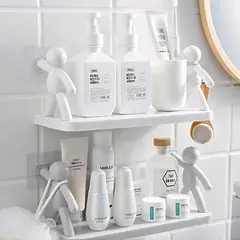 GENERICO - Estante Repisa Flotante Organizador de Pared Humanoide Blanco / pack 3 unidades