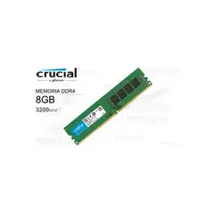 CRUCIAL - Memoria Ddr4 8Gb 3200 Mhz Cl22 Para Alto Rendimiento En Juegos Y Multitareas